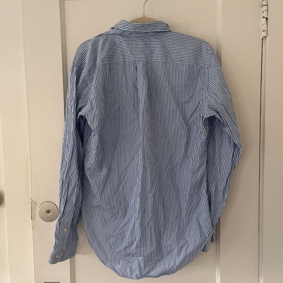 Mens Ralph Lauren Blue and White Pinstripe Longsleeve Button Down Shirt Small - Picture 4 of 4